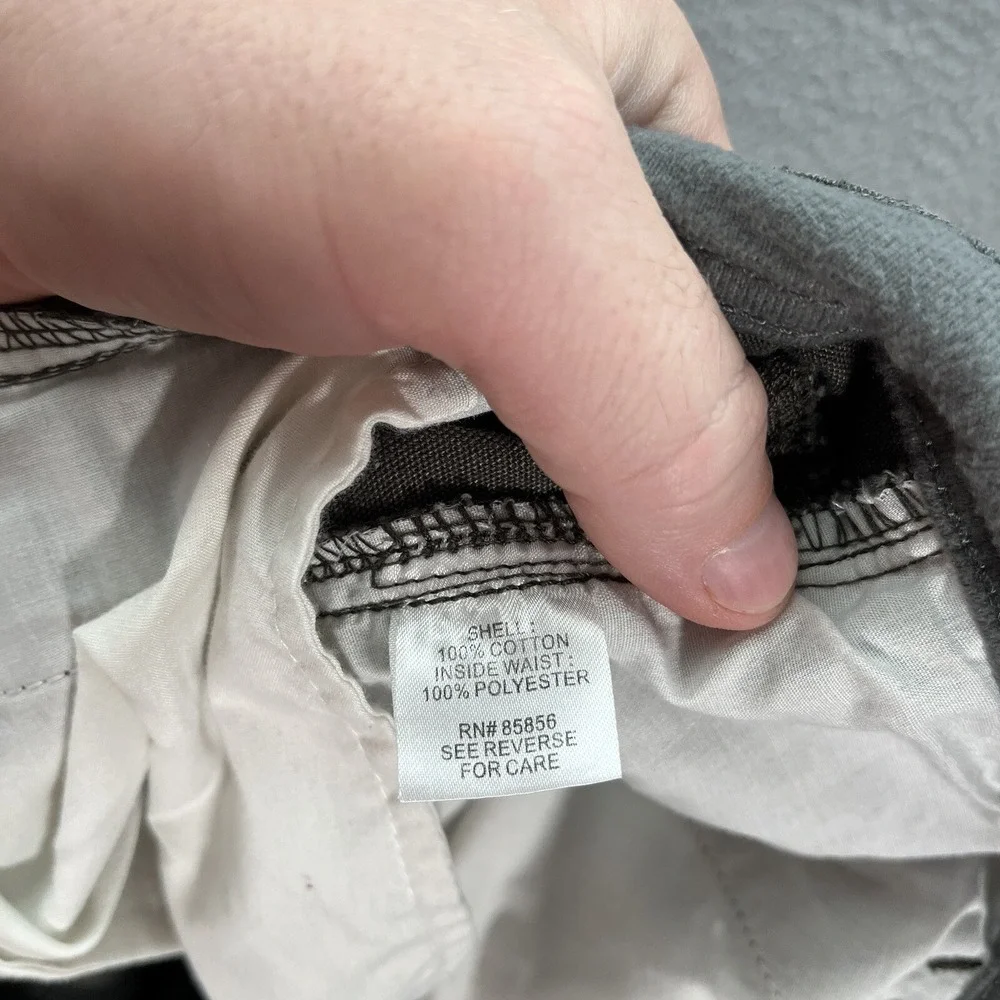 Guide Series Pants Mens 40x32 Gray Canvas Convertible Cargo Double Knee Outdoors